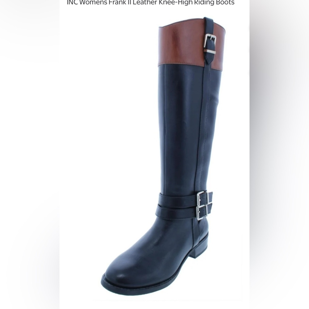 INC International Concepts Black and Brown Over the Knee Boots